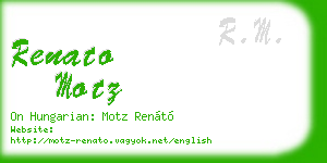renato motz business card