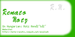 renato motz business card